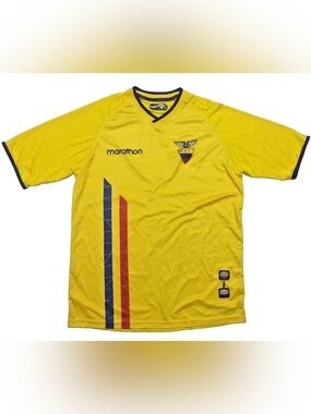 Ecuador Soccer Jersey F.E.F Marathon Size XL Casemita Retro FIFA Football Futol
